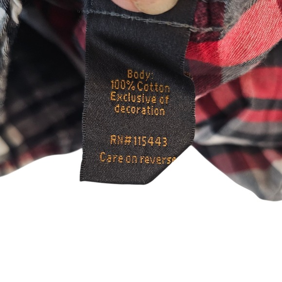 Helix Double Dragon Men's Large Long Sleeve Button Down Plaid Shirt - Picture 6 of 9